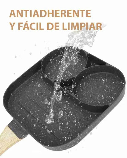 "MultiChef "     Sartén Antiadherente 3 espacios